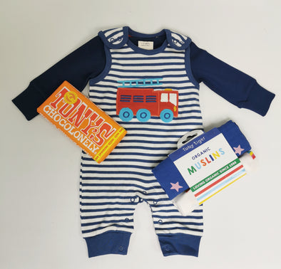 Rainbow Kids Boutique Rescue Dungarees New Baby Gift Box