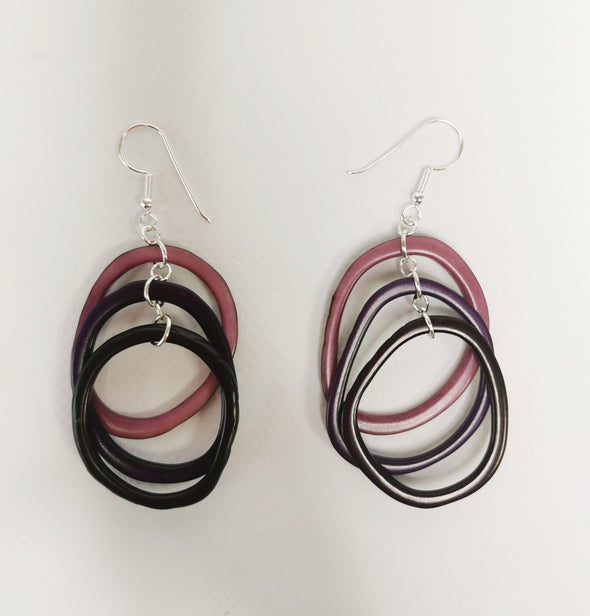 La Tagua Manufactura Purple Linaret Earrings