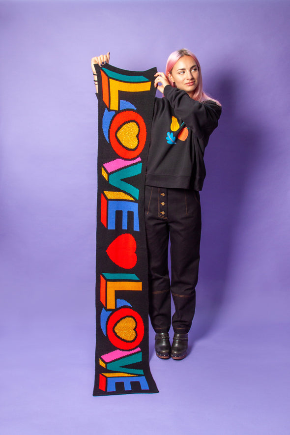 Miss Pom Pom x Tatty Devine Love Scarf