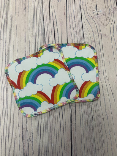 Sweet Lavender and Chili Flakes Organic Reusable Wipes 6" x 6" - Rainbow