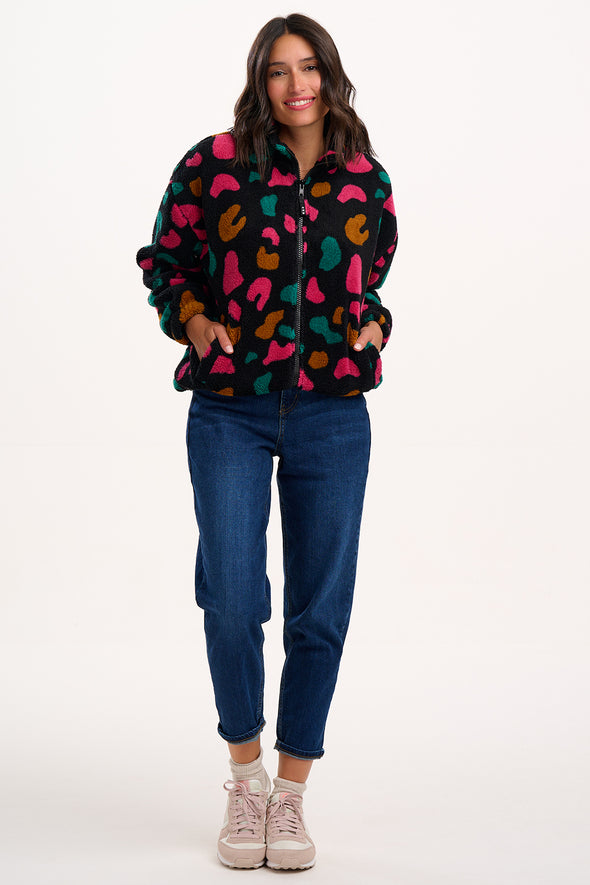 Sugarhill Brighton Harley Black/Multicolour Zip-Up Fleece
