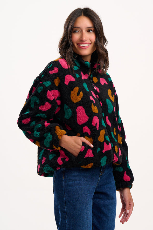 Sugarhill Brighton Harley Black/Multicolour Zip-Up Fleece