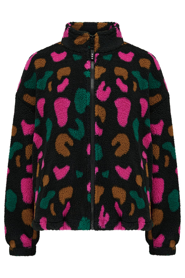 Sugarhill Brighton Harley Black/Multicolour Zip-Up Fleece