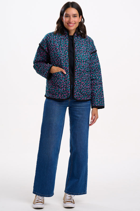 Sugarhill Brighton Elowen Green Quilted Jacket