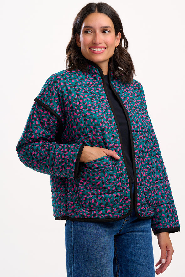 Sugarhill Brighton Elowen Green Quilted Jacket