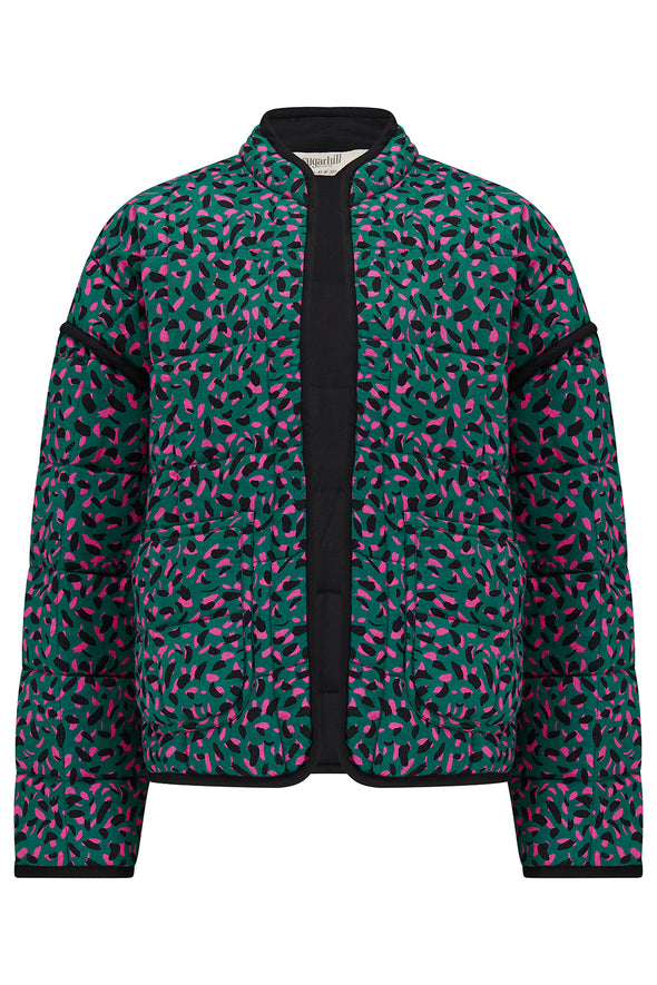 Sugarhill Brighton Elowen Green Quilted Jacket