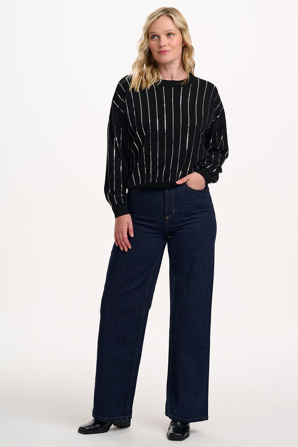 Sugarhill Brighton Anjali Silver Stripes Jumper