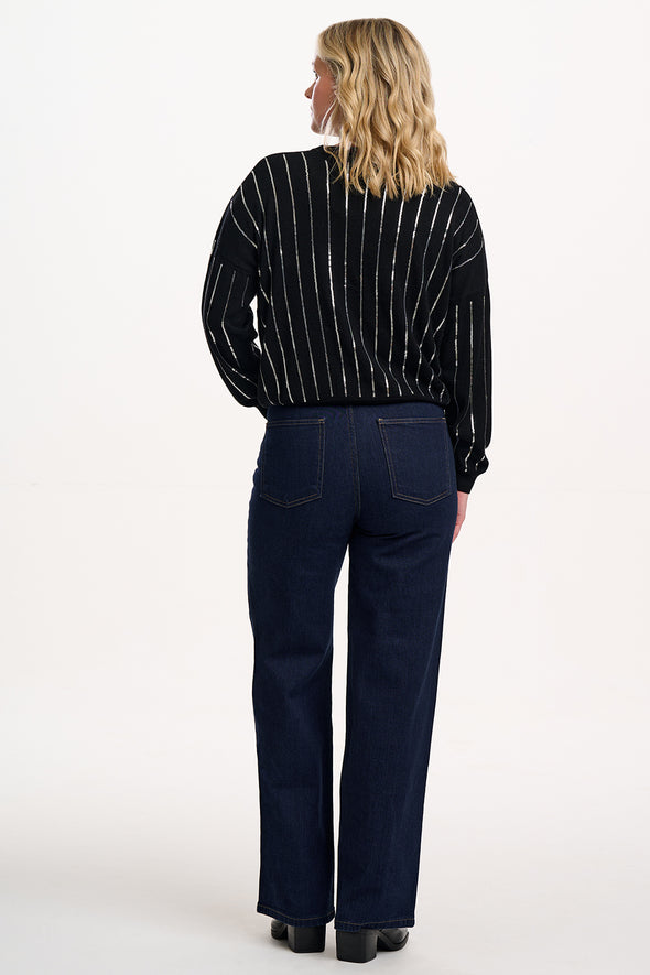 Sugarhill Brighton Anjali Silver Stripes Jumper
