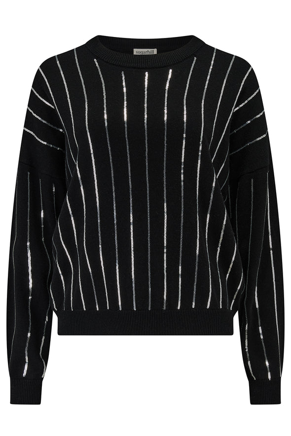 Sugarhill Brighton Anjali Silver Stripes Jumper