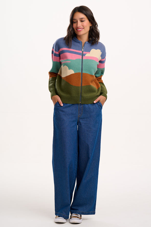 Sugarhill Brighton Solana Cloudy Hills Bomber Jacket