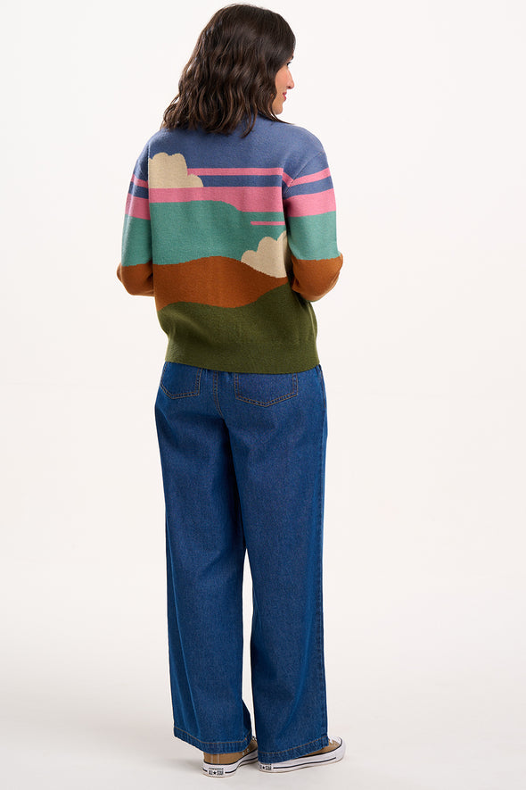 Sugarhill Brighton Solana Cloudy Hills Bomber Jacket