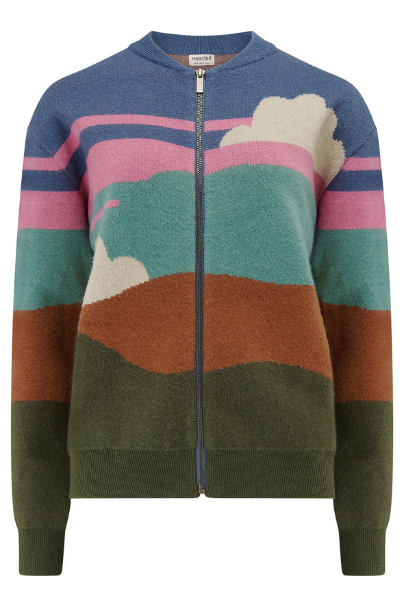 Sugarhill Brighton Solana Cloudy Hills Bomber Jacket