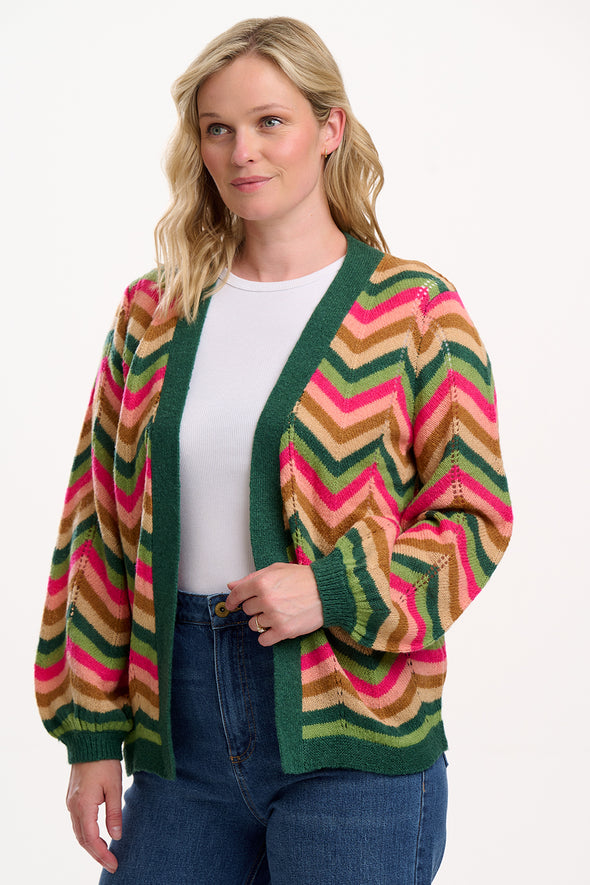 Sugarhill Brighton Bella Autumn Chevron Cardigan