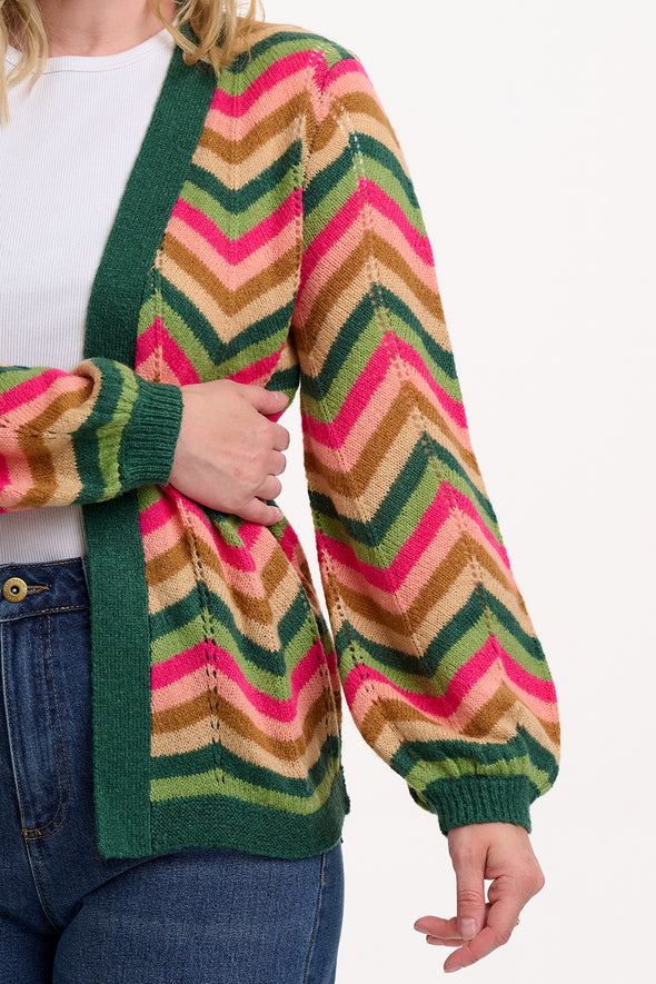 Sugarhill Brighton Bella Autumn Chevron Cardigan