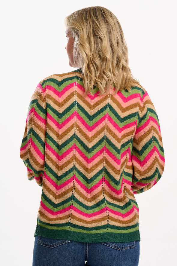 Sugarhill Brighton Bella Autumn Chevron Cardigan