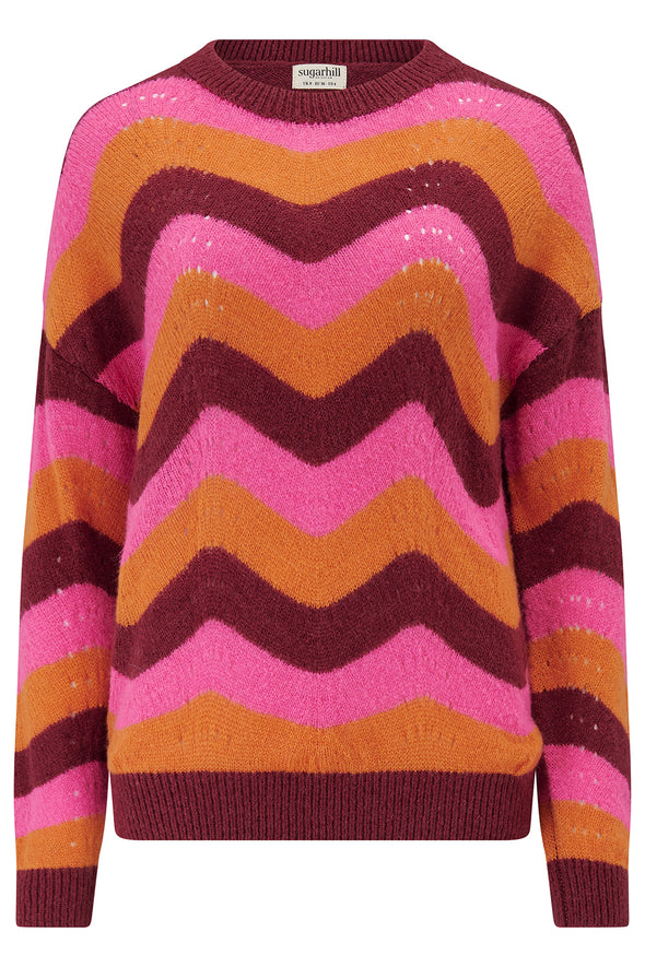 Sugarhill Brighton Evaline Berry Wave Jumper