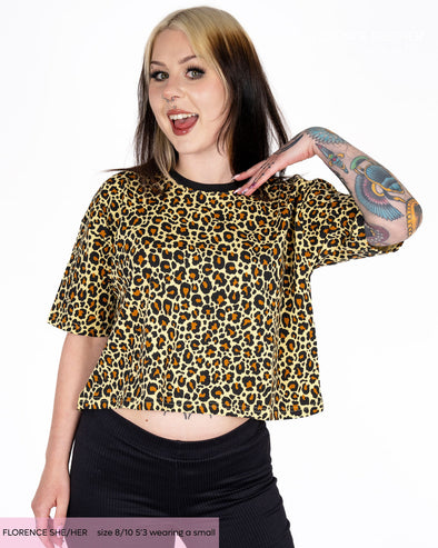 Rebel Romance Classic Leopard Boxy Crop Top