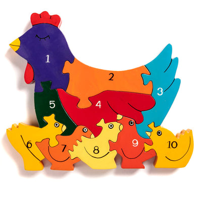 Alphabet Jigsaws Number Hen