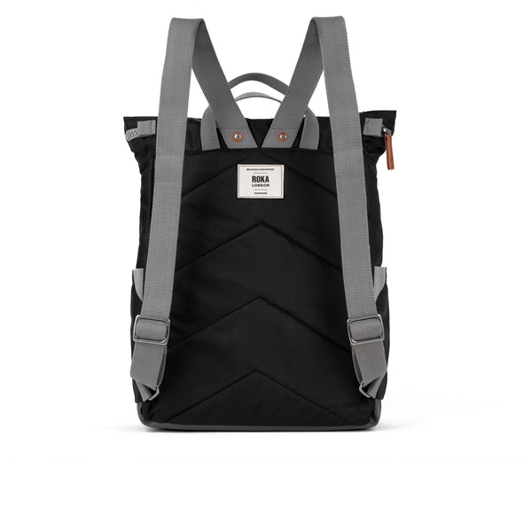 Roka Canfield B Black Recycled Nylon Backpack - Large