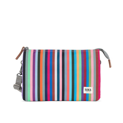 Roka Carnaby Multistripe Recycled Canvas Crossbody - XL