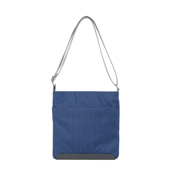 Roka Kennington Denim Dark Wash Recycled Canvas Crossbody Bag - Medium