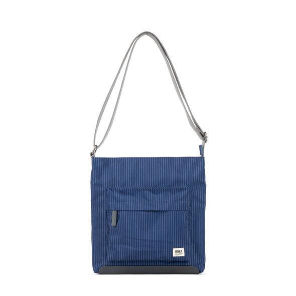 Roka Kennington Denim Dark Wash Recycled Canvas Crossbody Bag - Medium