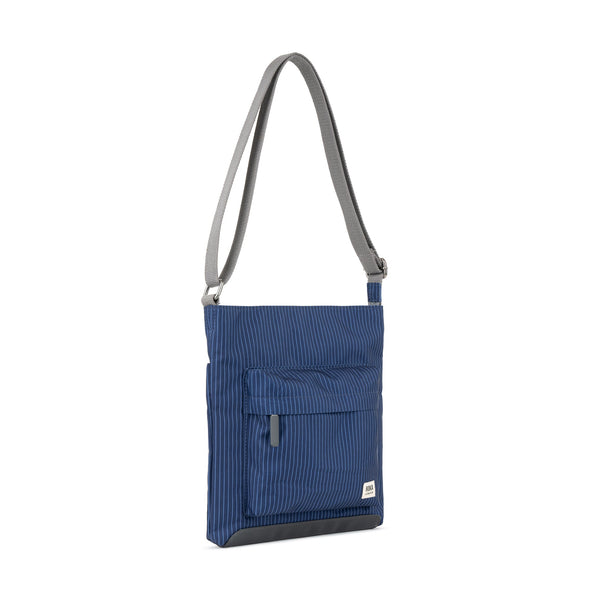 Roka Kennington Denim Dark Wash Recycled Canvas Crossbody Bag - Medium