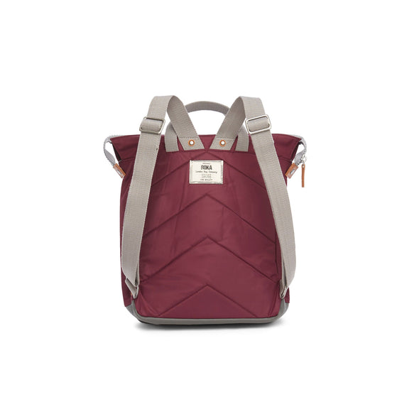 Roka Bantry B Plum Recycled Canvas Backpack - Small