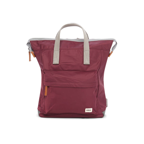 Roka Bantry B Plum Recycled Canvas Backpack - Small