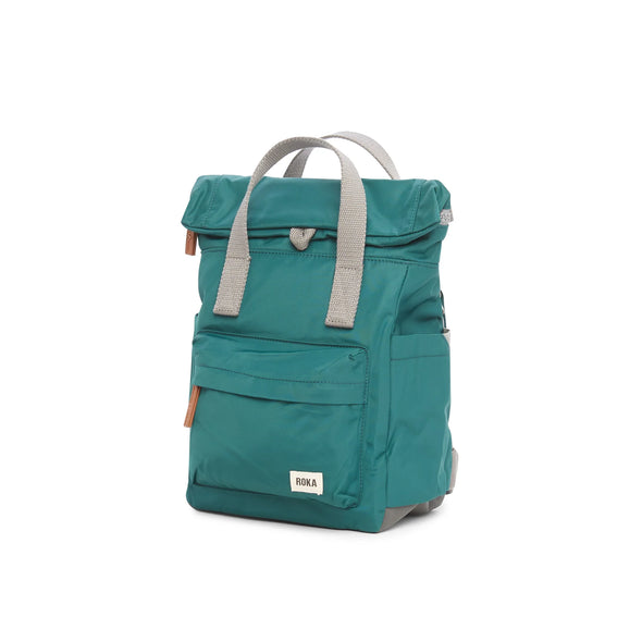 Roka Canfield B Teal Recycled Nylon Backpack - Medium