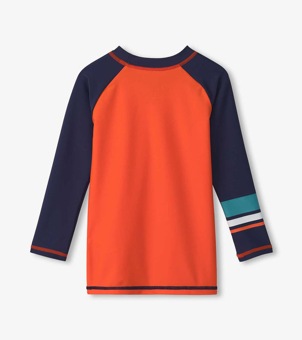 Hatley Orange Long Sleeve Rashguard