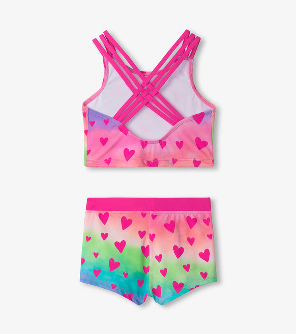 Hatley Kaleidoscope Hearts Two Piece Short Swimsuit