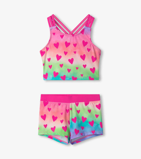 Hatley Kaleidoscope Hearts Two Piece Short Swimsuit