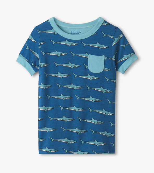 Hatley Shark Tank Bamboo Short Pyjamas