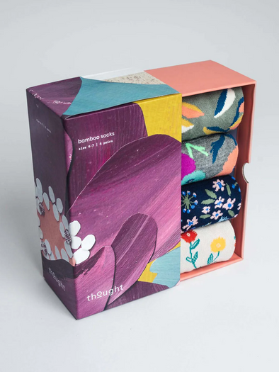 Thought Women's Flavia Floral Bamboo Socks Box - Multi