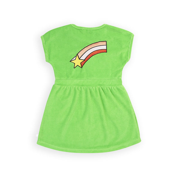 CarlijnQ Green Terry Short Sleeved Dress With Pockets