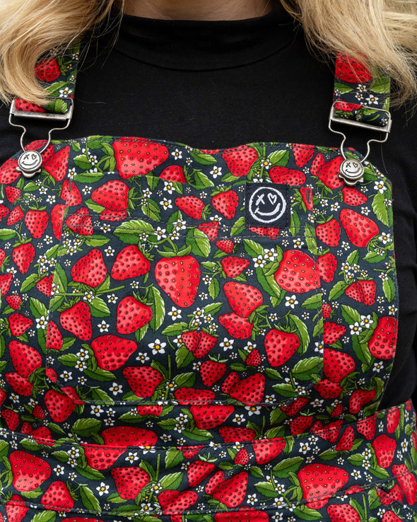 Rebel Romance Strawberry Field Stretch Flared Pinafore