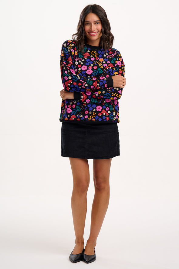 Sugarhill Brighton Noah Black/Multicoloured Toadstool Sweatshirt