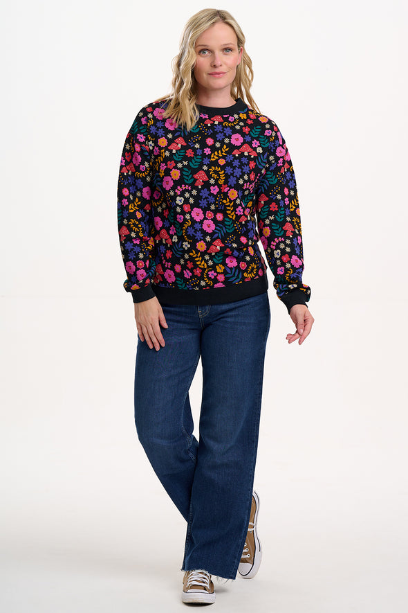 Sugarhill Brighton Noah Black/Multicoloured Toadstool Sweatshirt