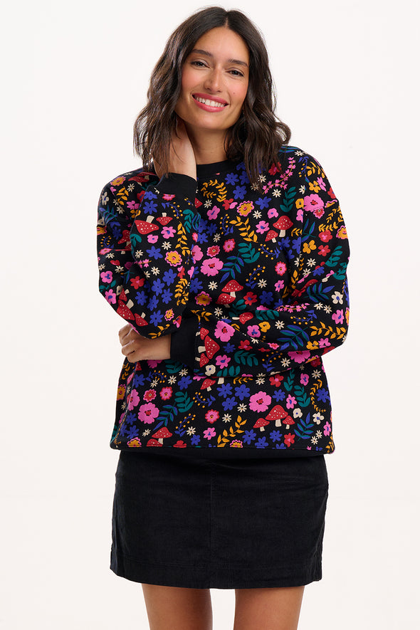 Sugarhill Brighton Noah Black/Multicoloured Toadstool Sweatshirt
