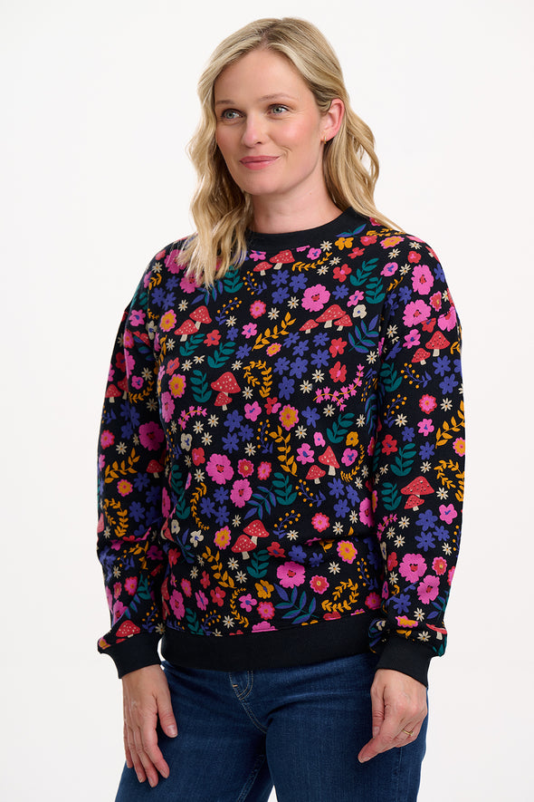 Sugarhill Brighton Noah Black/Multicoloured Toadstool Sweatshirt
