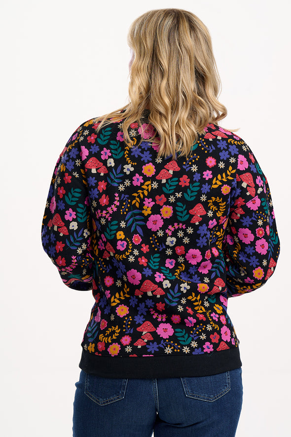 Sugarhill Brighton Noah Black/Multicoloured Toadstool Sweatshirt