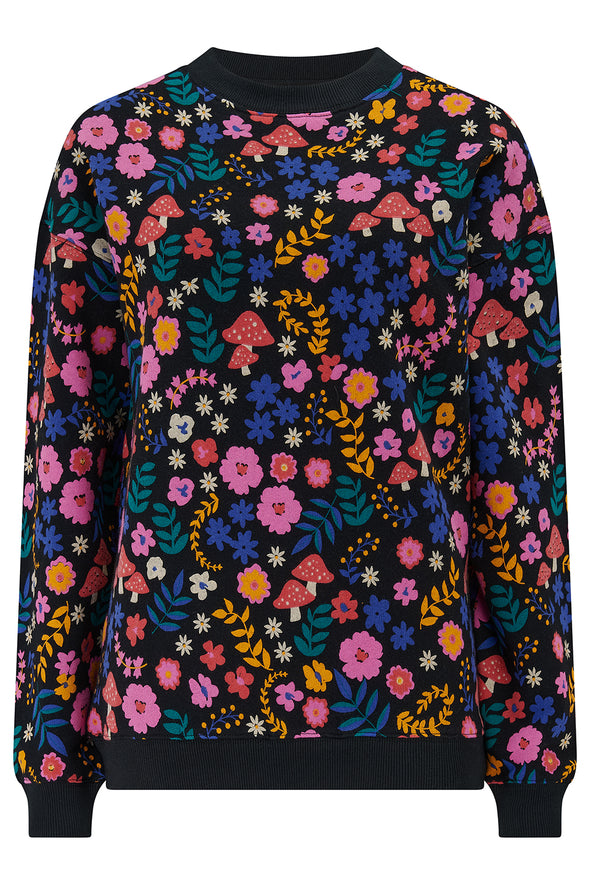 Sugarhill Brighton Noah Black/Multicoloured Toadstool Sweatshirt