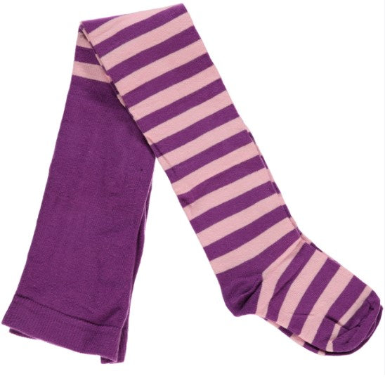 Maxomorra Purple/Pink Stripe Tights