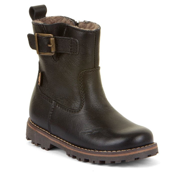 Froddo Maxine Buckle Black Wool Lined Waterproof Boots