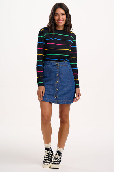 Sugarhill Brighton Trixie Deep Blue Denim Mini Skirt