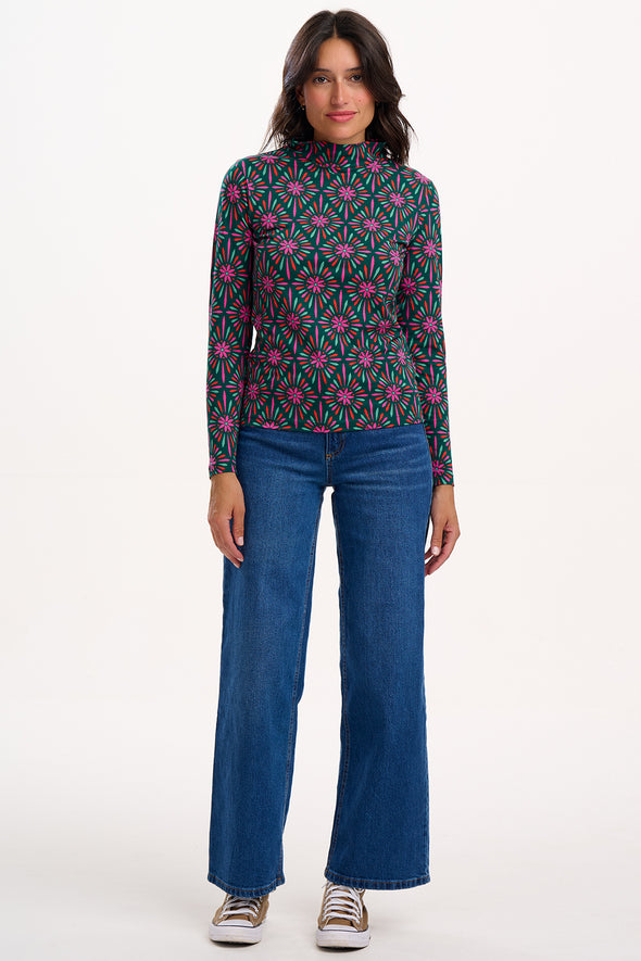 Sugarhill Brighton Annika Green/Pink Top