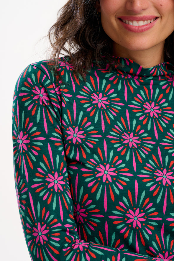 Sugarhill Brighton Annika Green/Pink Top