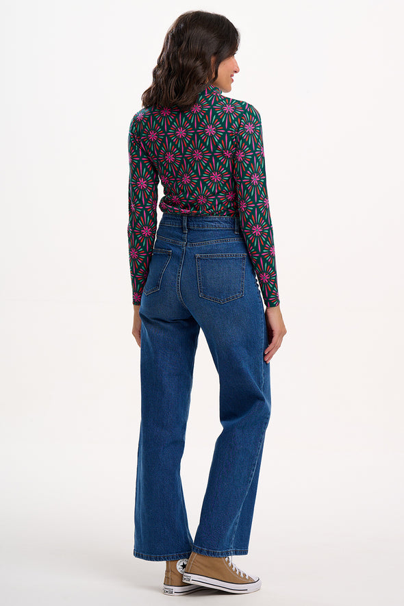 Sugarhill Brighton Annika Green/Pink Top