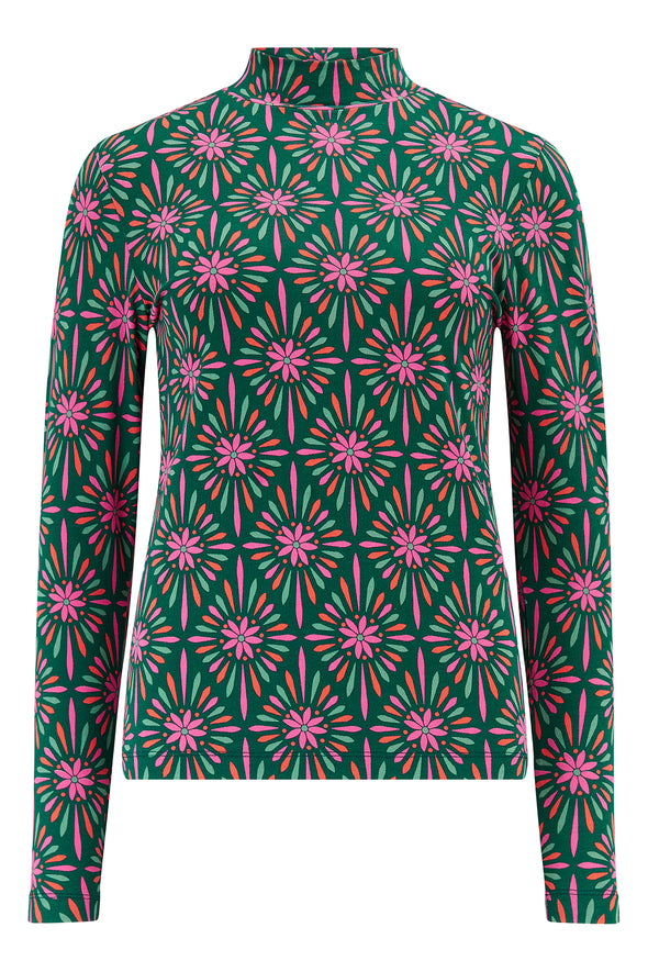 Sugarhill Brighton Annika Green/Pink Top